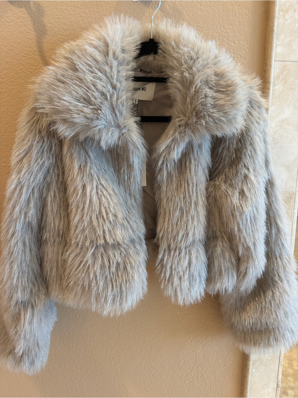 Jason Wu Shaggy Faux Fur Jacket NWT Size S – Statement Coat